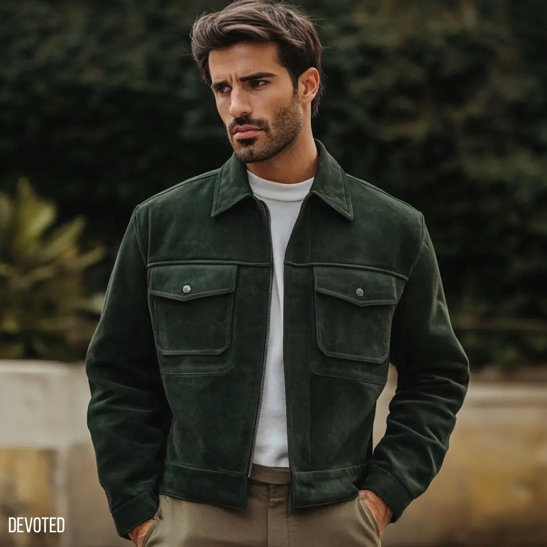 Snark Jacket - SALE Green - Nappa Suede