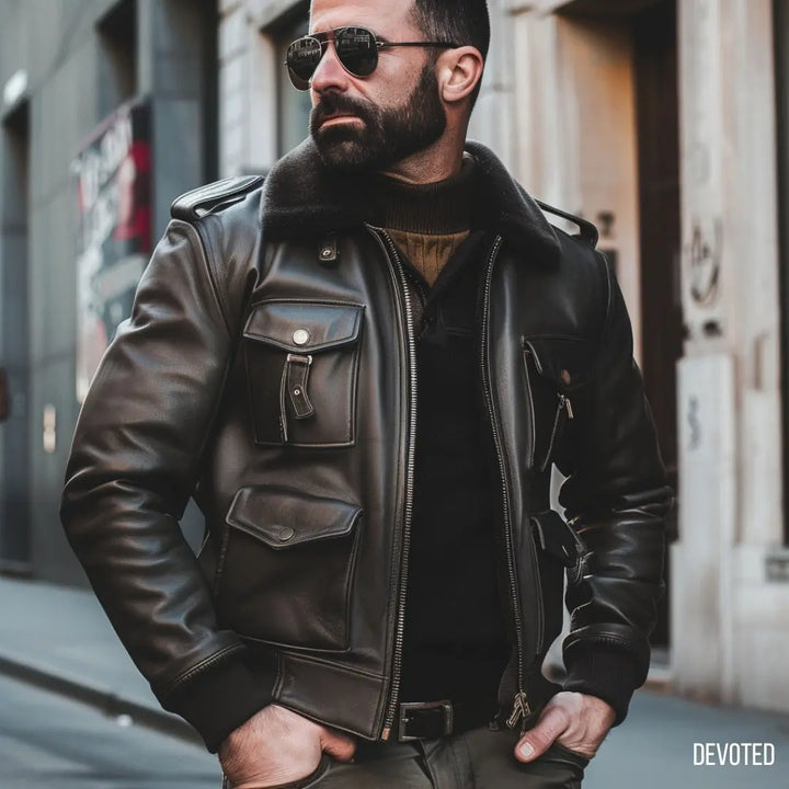 Comet Jacket Black - Nappa Leather
