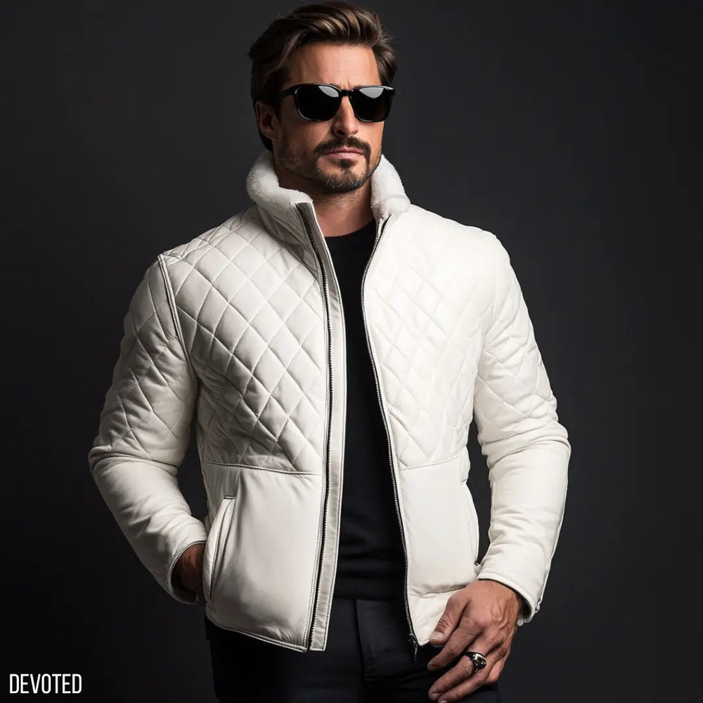 Fortress Jacket - SALE White - Nappa Leather