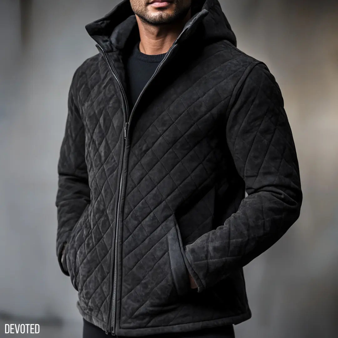 Halifax Jacket - SALE Black - Nappa Suede