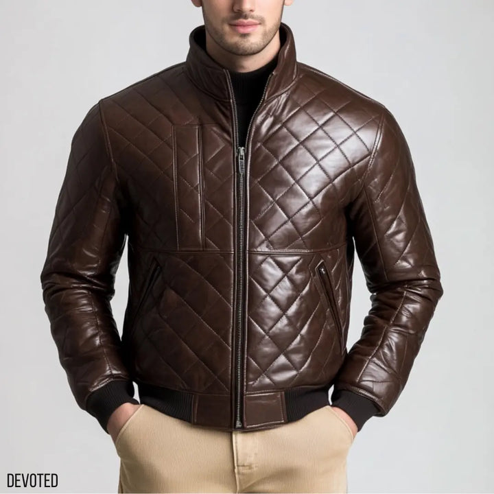 Skywagon Jacket Chocolate - Nappa Leather