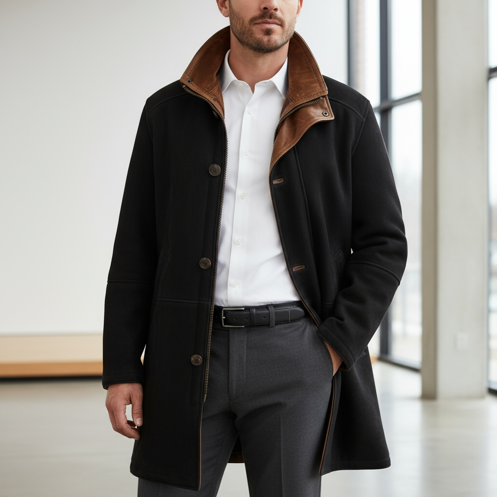 Leonardo Coat Nappa Suede