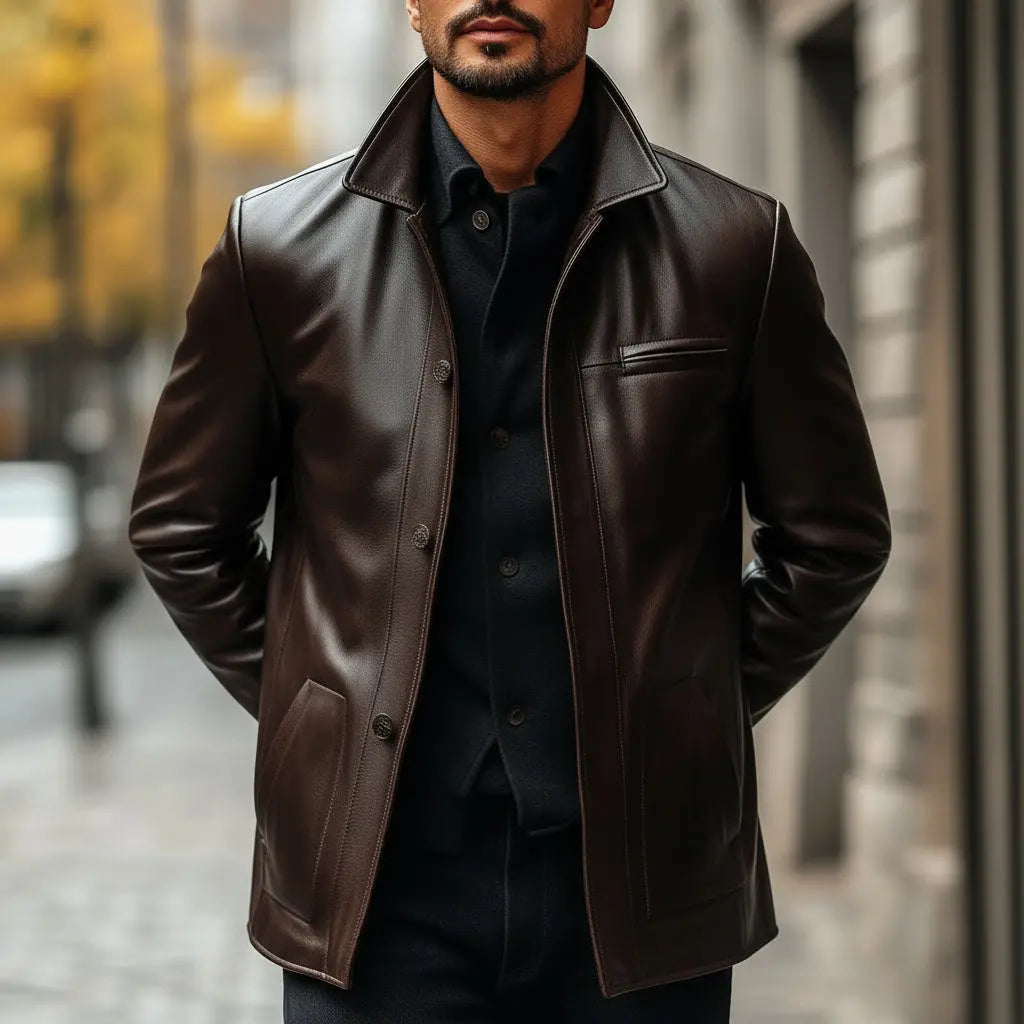 Viking Coat - SALE Chocolate - Nappa Leather