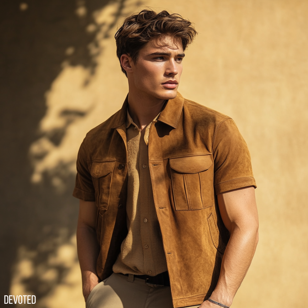 Skypirate Jacket Tan - Nappa Suede