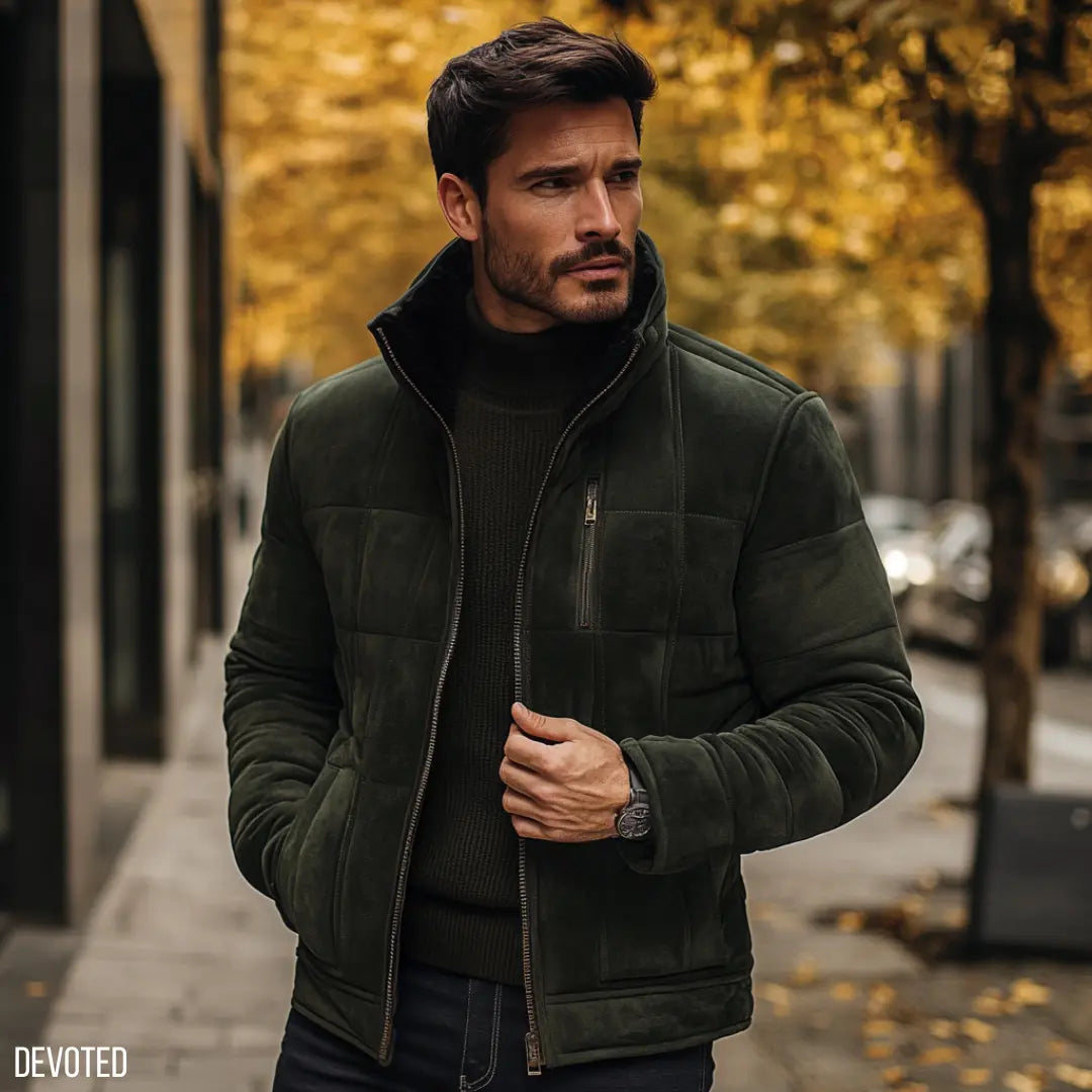 Viper Jacket - SALE Green - Nappa Suede