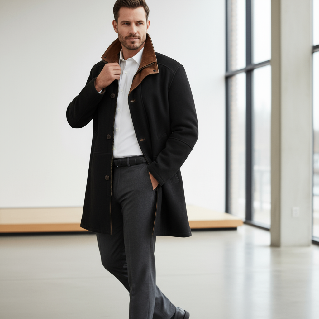 Leonardo Coat Nappa Suede
