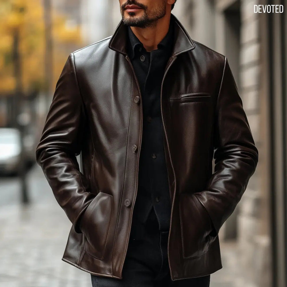 Viking Coat - SALE Chocolate - Nappa Leather