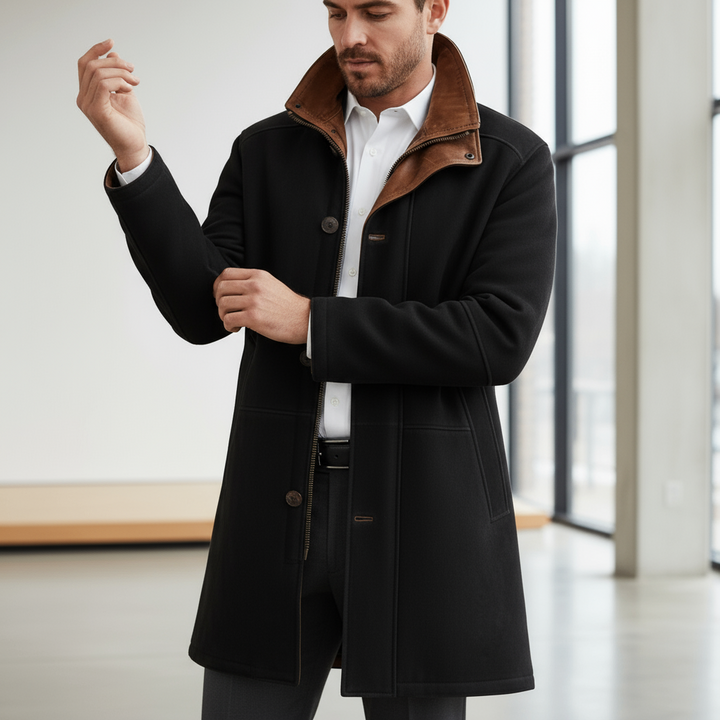 Leonardo Coat Nappa Suede