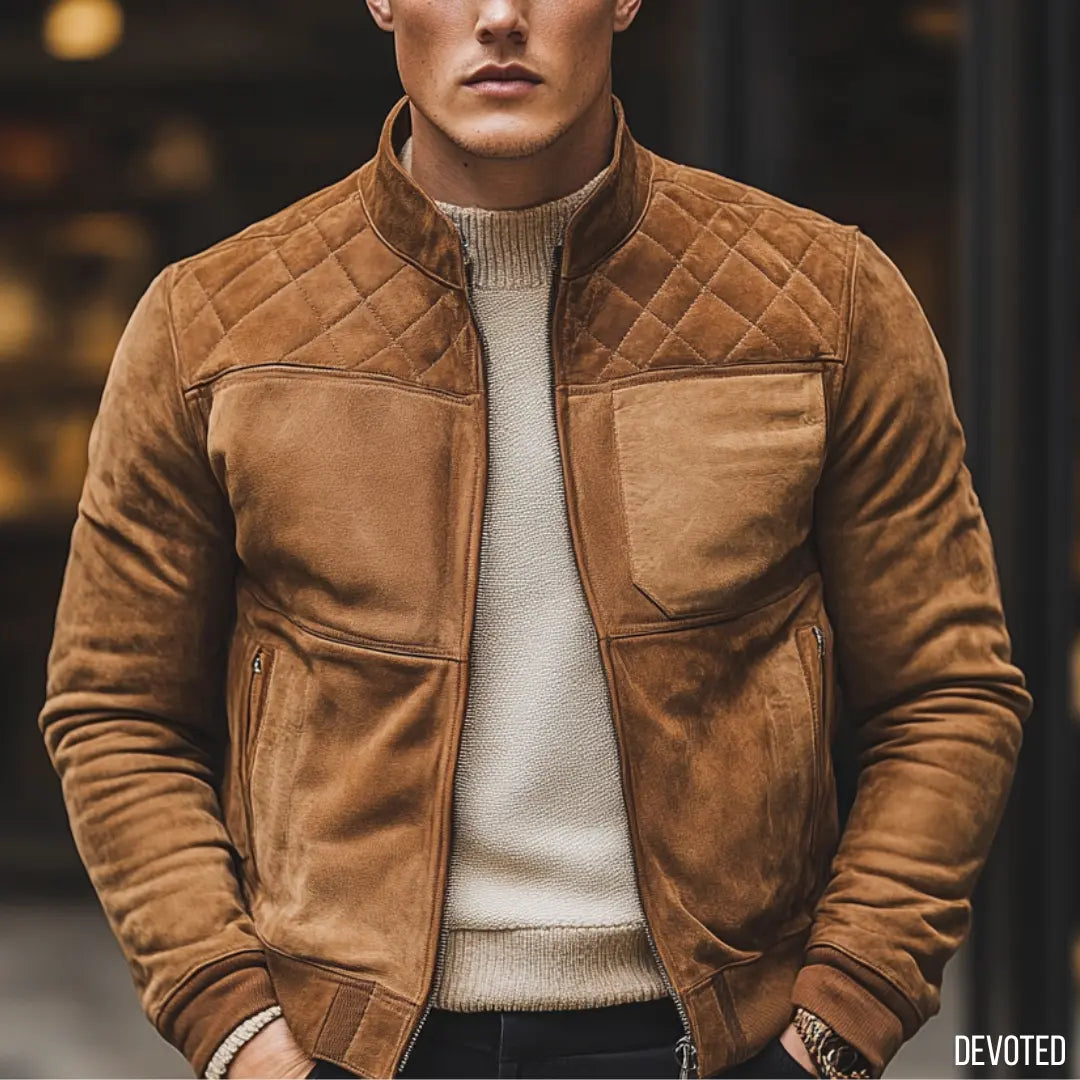 Wagtail Jacket - SALE Tan - Nappa Suede