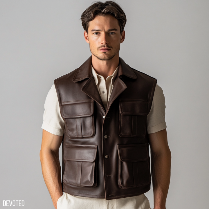 Curtis Jacket Chocolate - Nappa Leather