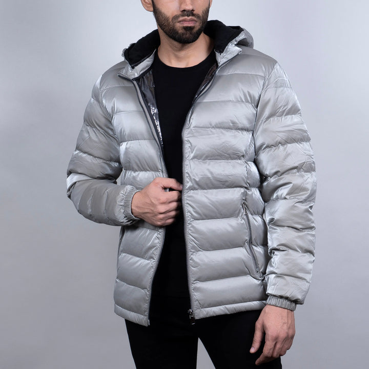 Spacesuit Puffer Jacket Glossy Light Grey