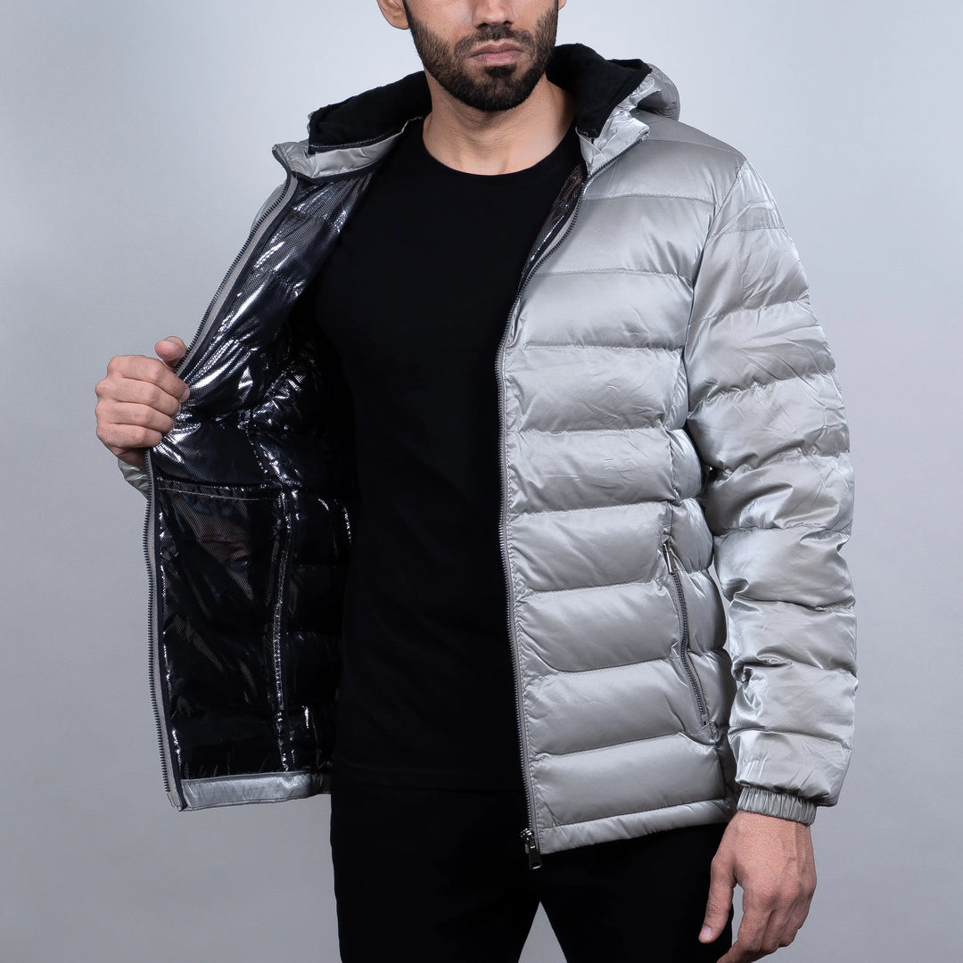 Spacesuit Puffer Jacket Glossy Light Grey