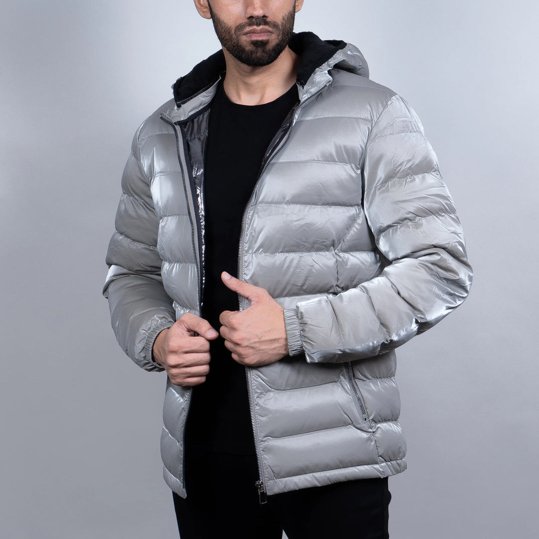 Spacesuit Puffer Jacket Glossy Light Grey