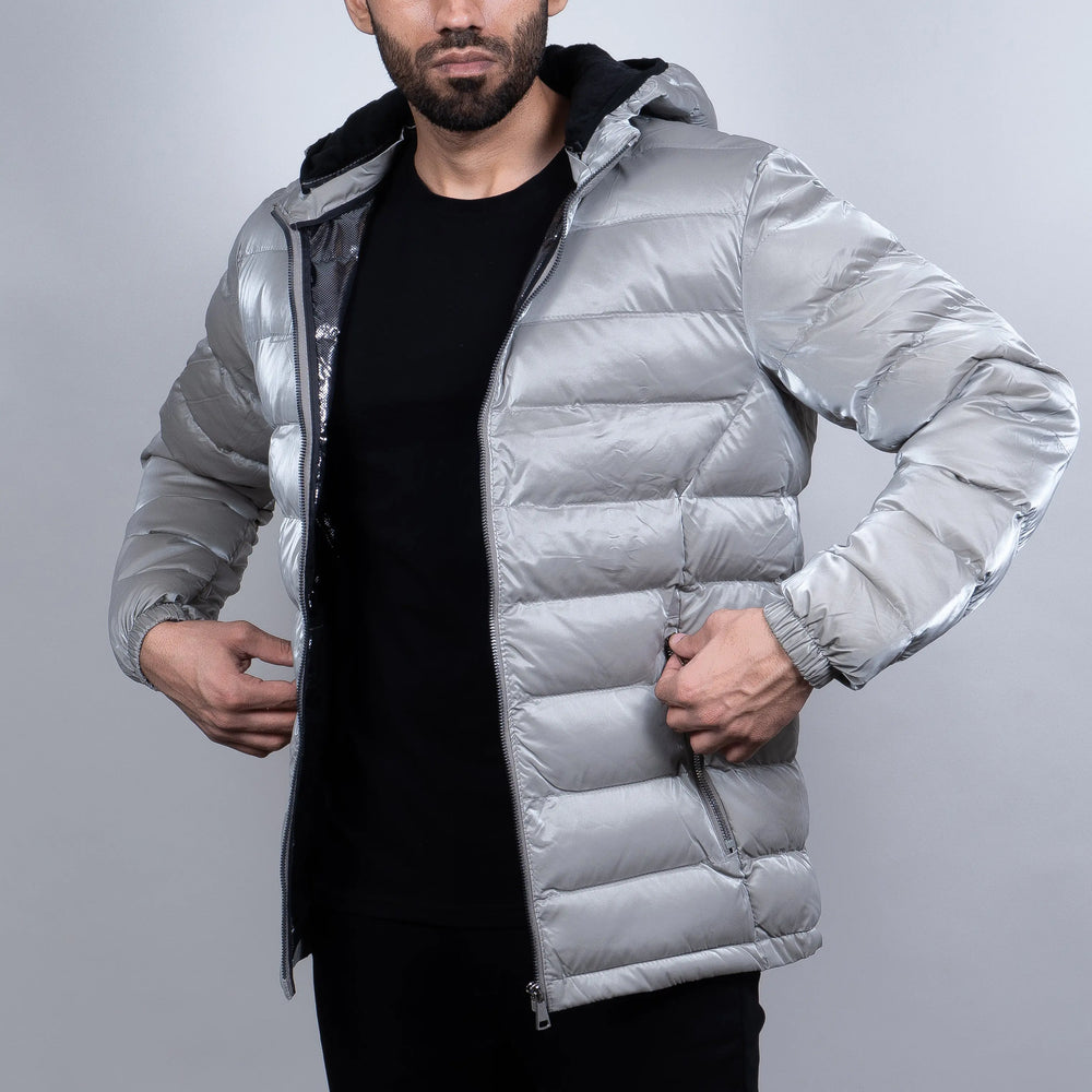 Spacesuit Puffer Jacket Glossy Light Grey
