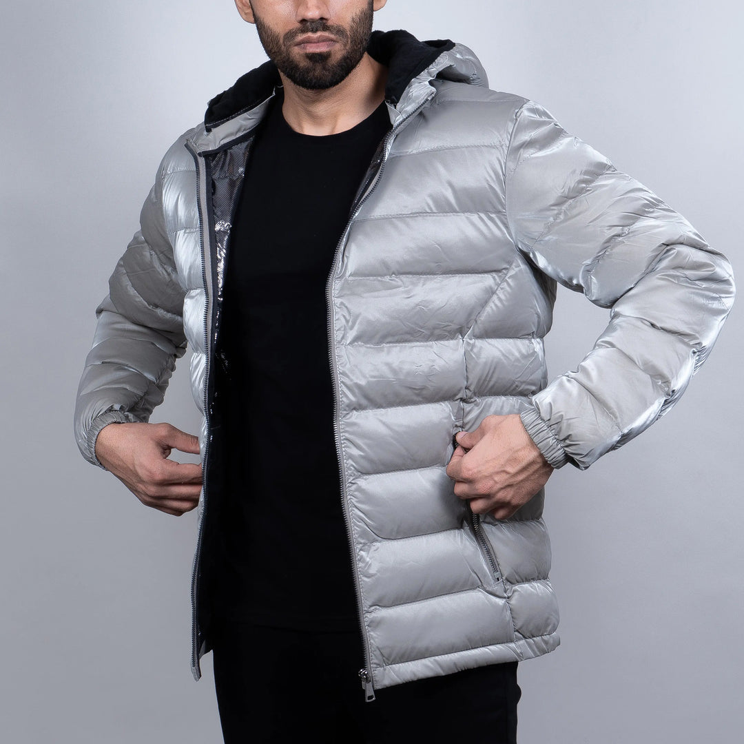 Spacesuit Puffer Jacket Glossy Light Grey