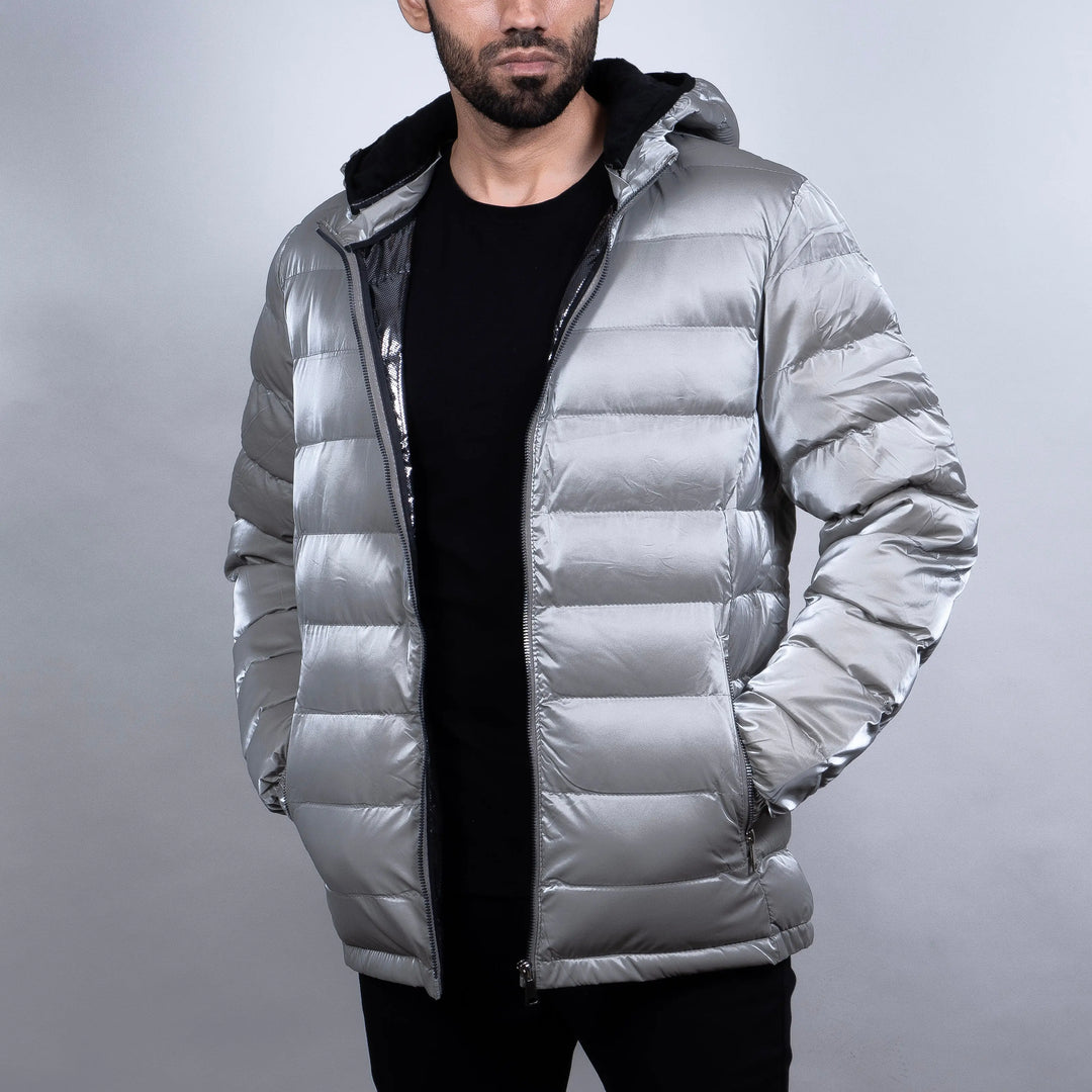Spacesuit Puffer Jacket Glossy Light Grey