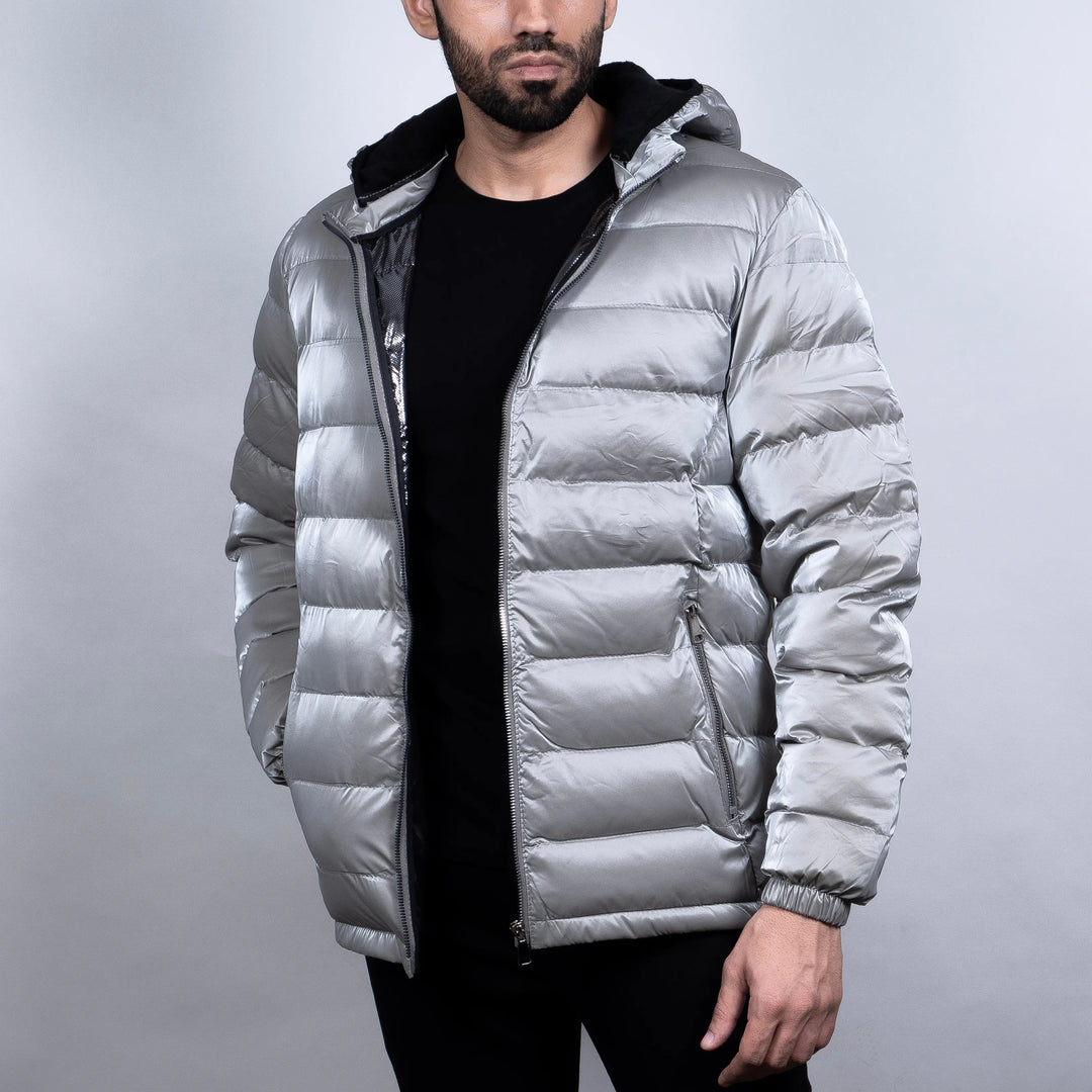 Spacesuit Puffer Jacket Glossy Light Grey