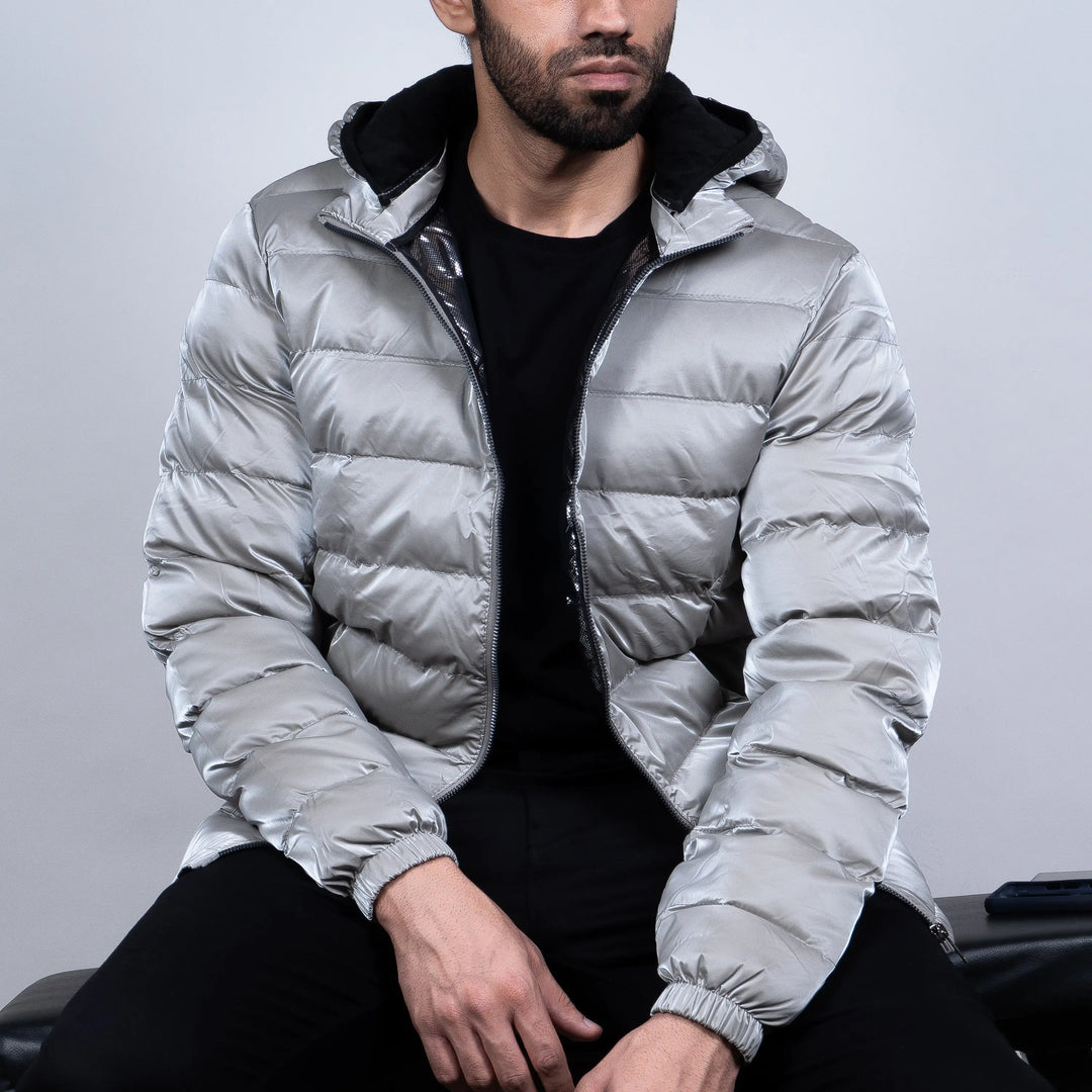 Spacesuit Puffer Jacket Glossy Light Grey