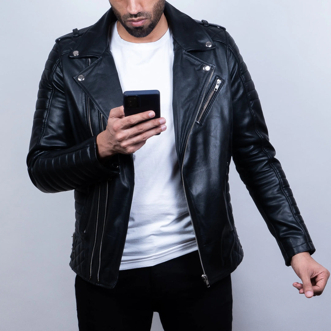 Titan Jacket Black - Nappa Leather