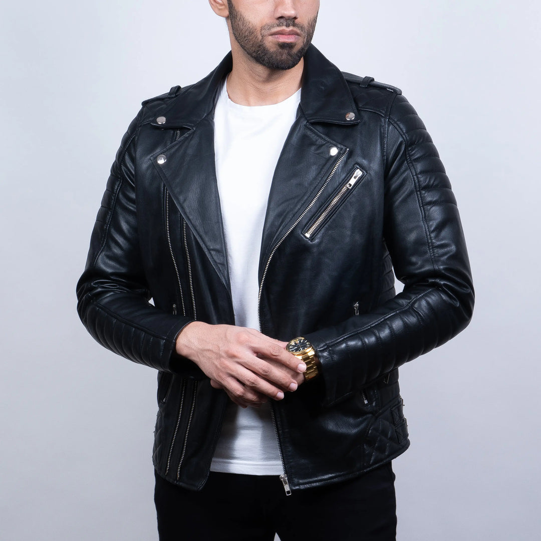 Titan Jacket Black - Nappa Leather