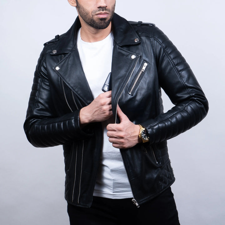 Titan Jacket Black - Nappa Leather