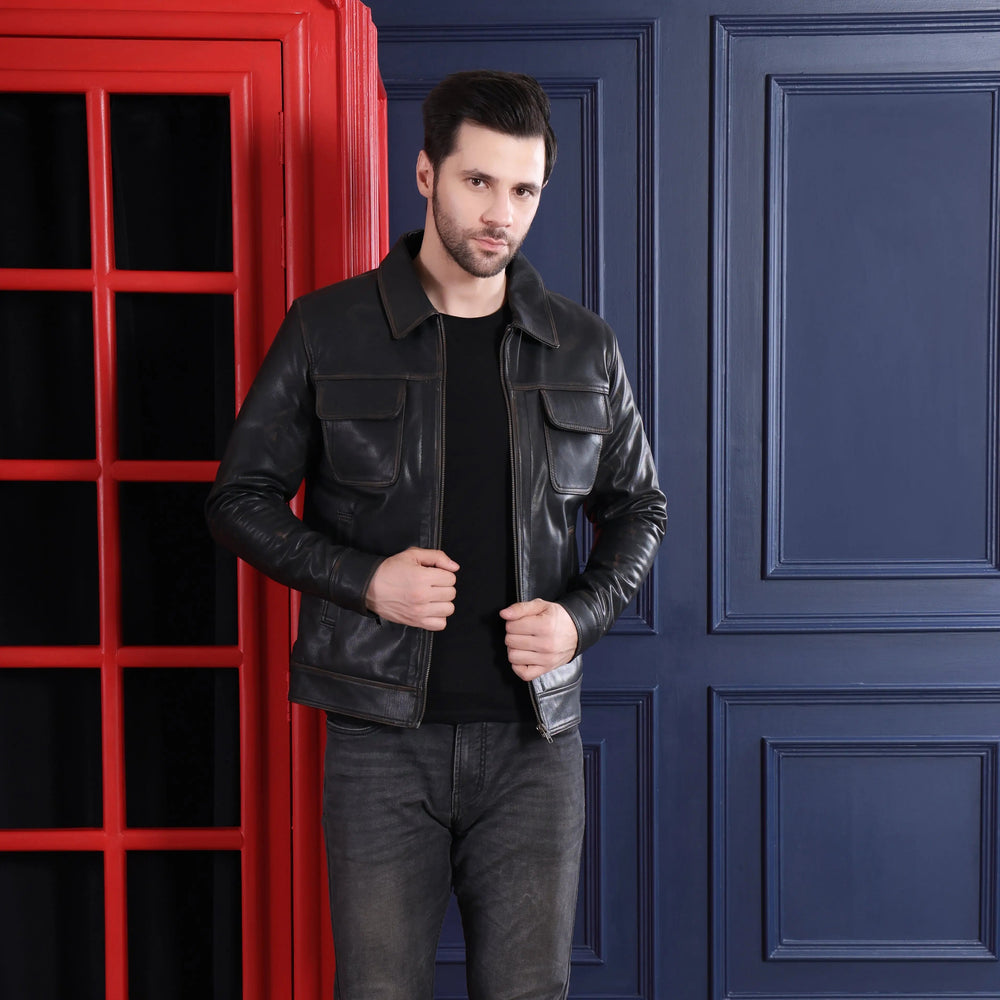 Devastator Jacket - SALE Black - Nappa Leather