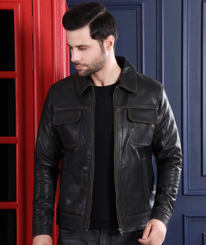 Devastator Jacket - SALE Black - Nappa Leather