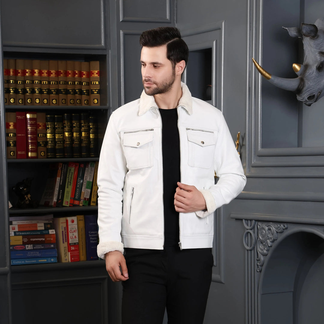 Pilatus Jacket - SALE White - Nappa Leather