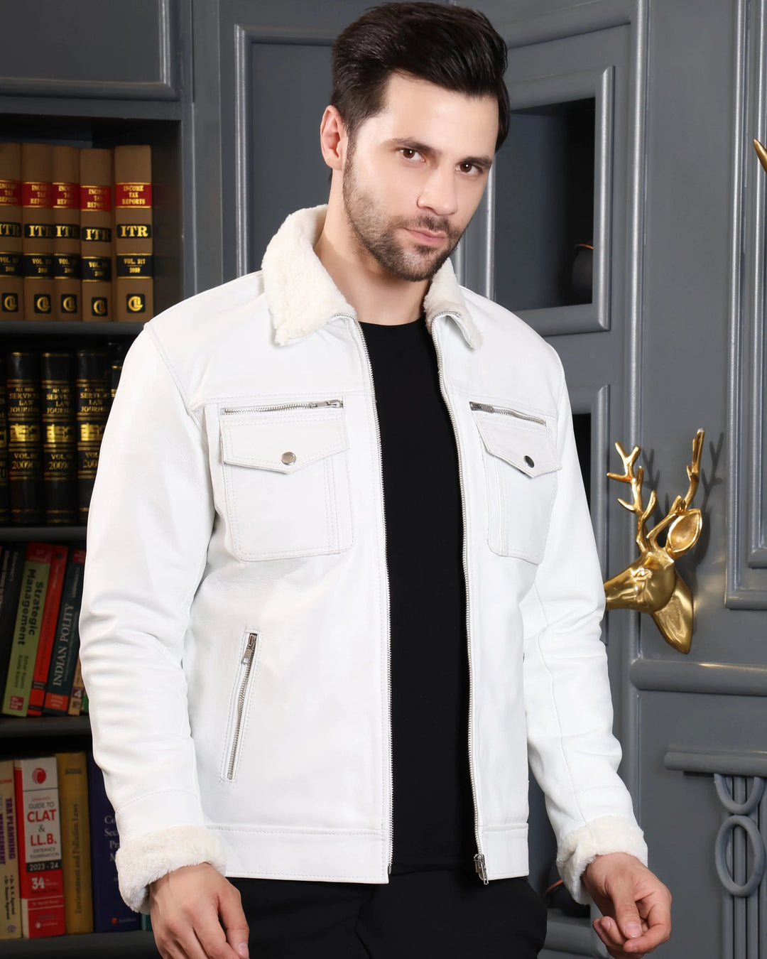 Pilatus Jacket - SALE White - Nappa Leather