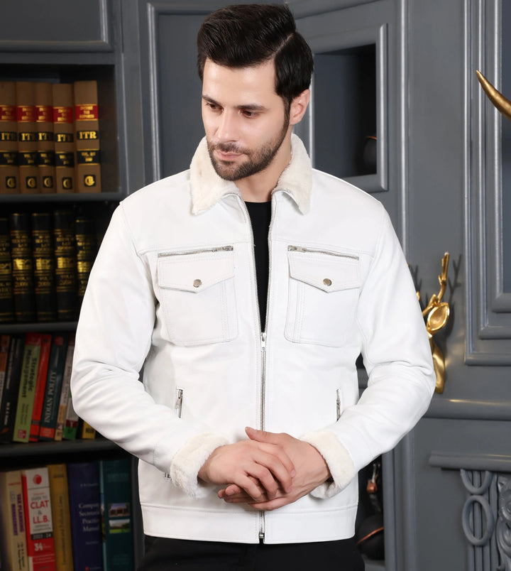 Pilatus Jacket - SALE White - Nappa Leather