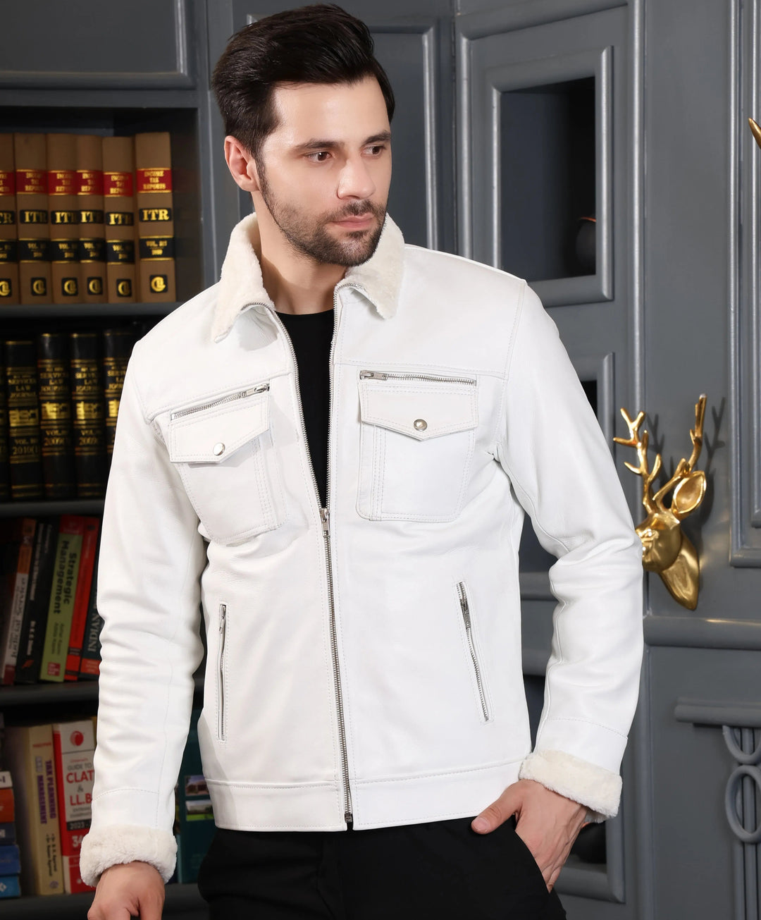 Pilatus Jacket - SALE White - Nappa Leather