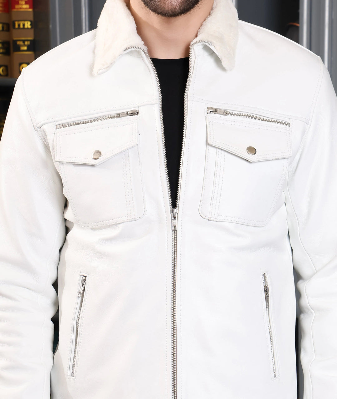 Pilatus Jacket - SALE White - Nappa Leather