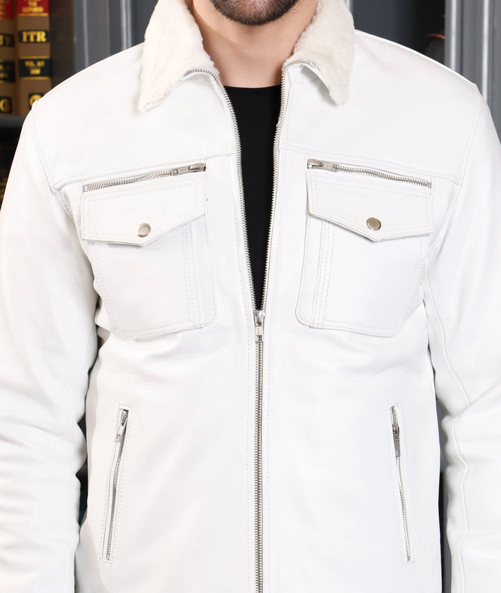Pilatus Jacket - SALE White - Nappa Leather