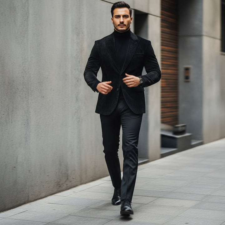Arcturus Blazer Black - Nappa Suede