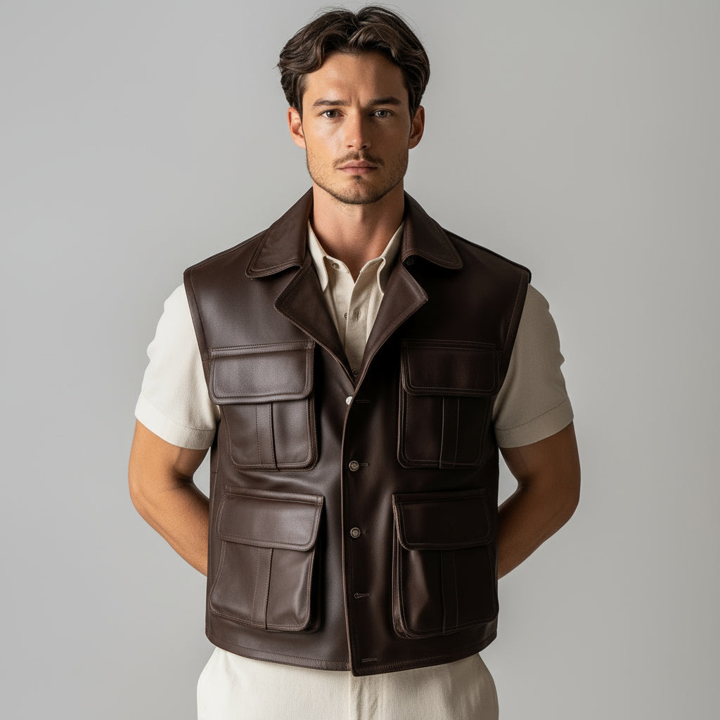 Curtis Jacket Chocolate - Nappa Leather