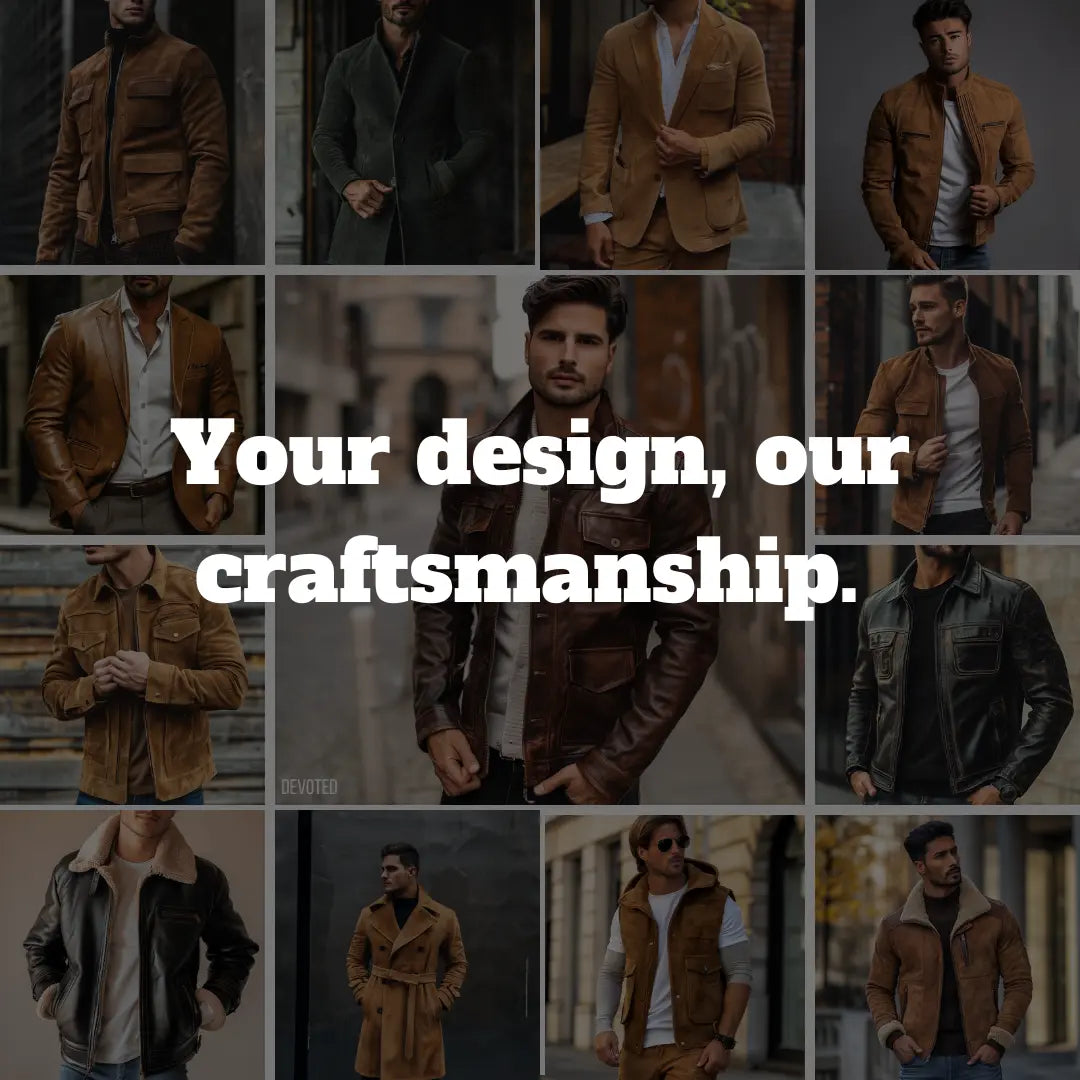Custom pure leather/suede jacket Have a custom design? We'll make it!