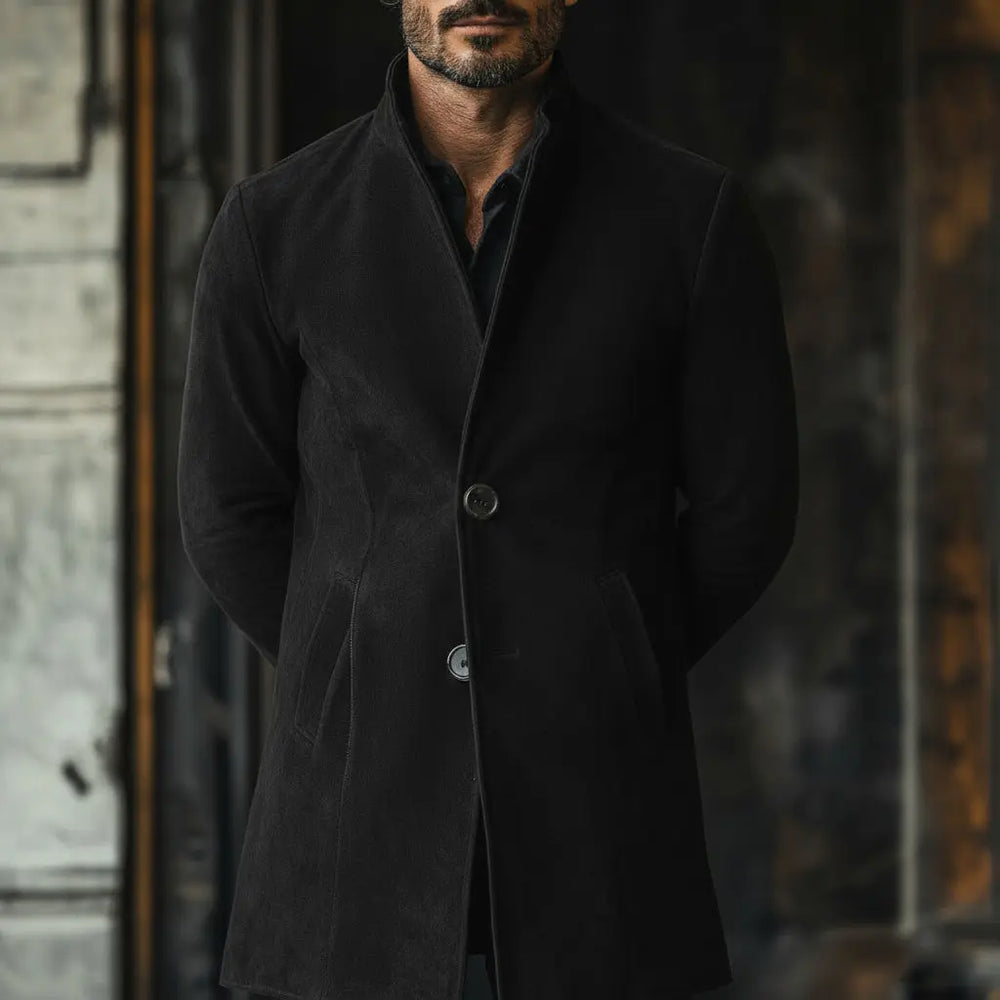Emperor Long Coat Nappa Suede