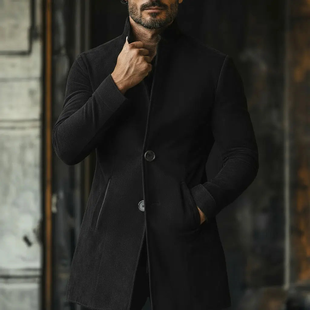 Emperor Long Coat Nappa Suede
