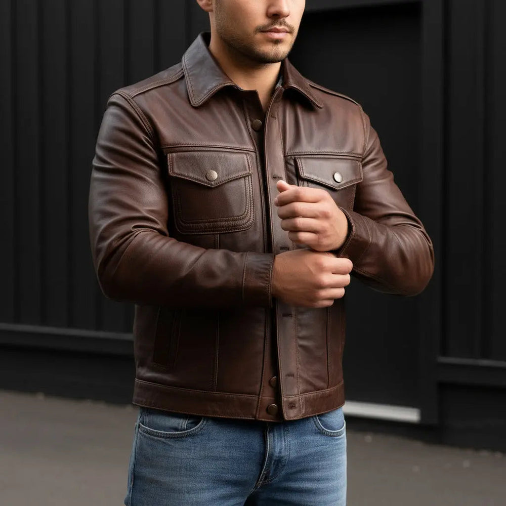 Horsa Jacket - SALE Brown - Nappa Leather