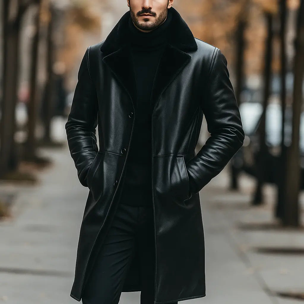Kingfisher Long Coat Nappa Leather