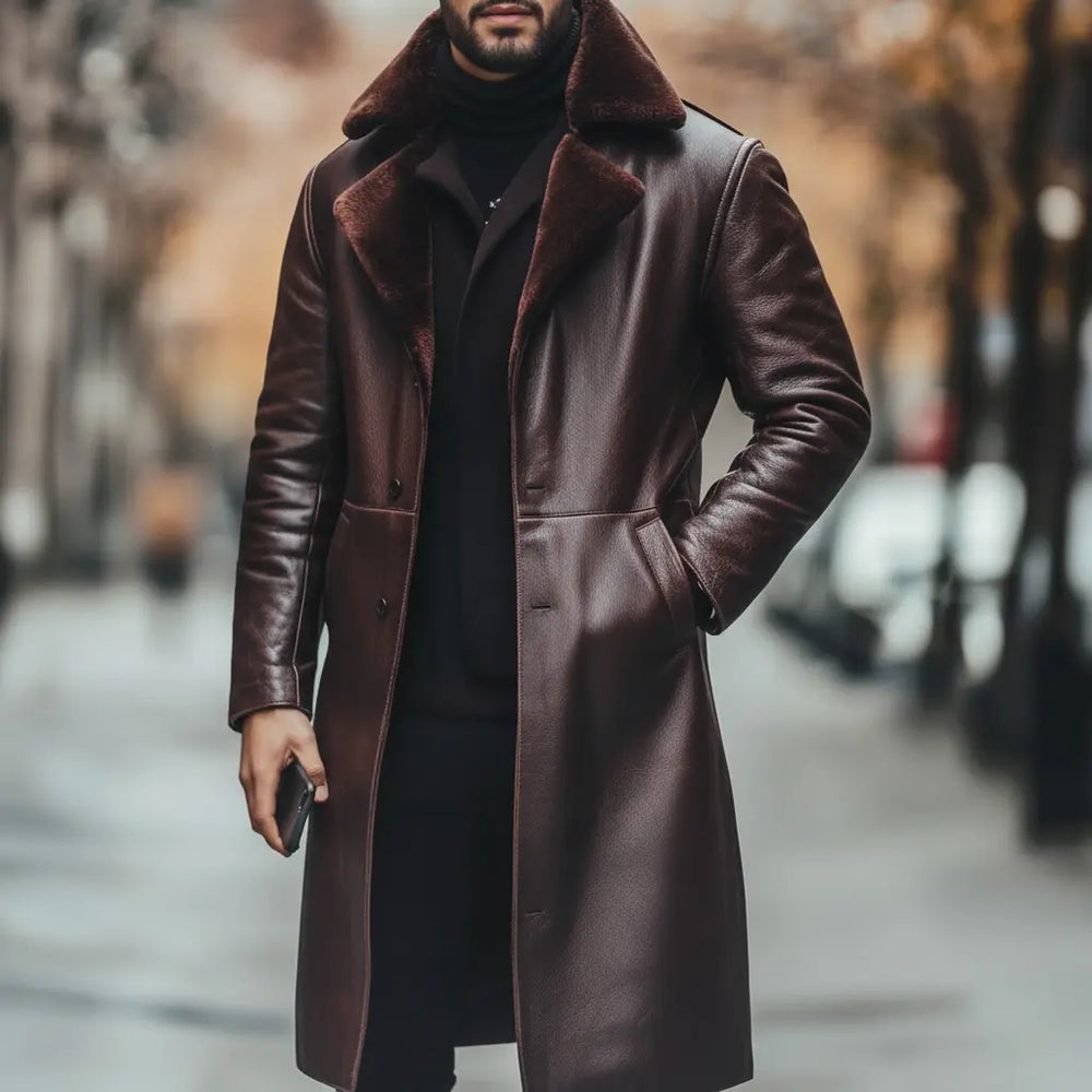 Kingfisher Long Coat Nappa Leather