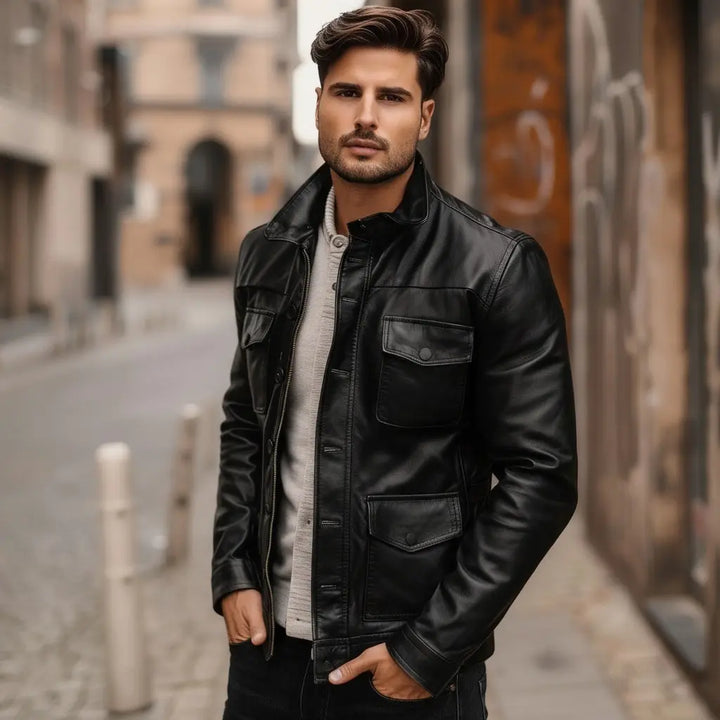 Lincoln Jacket Brown - Nappa Leather