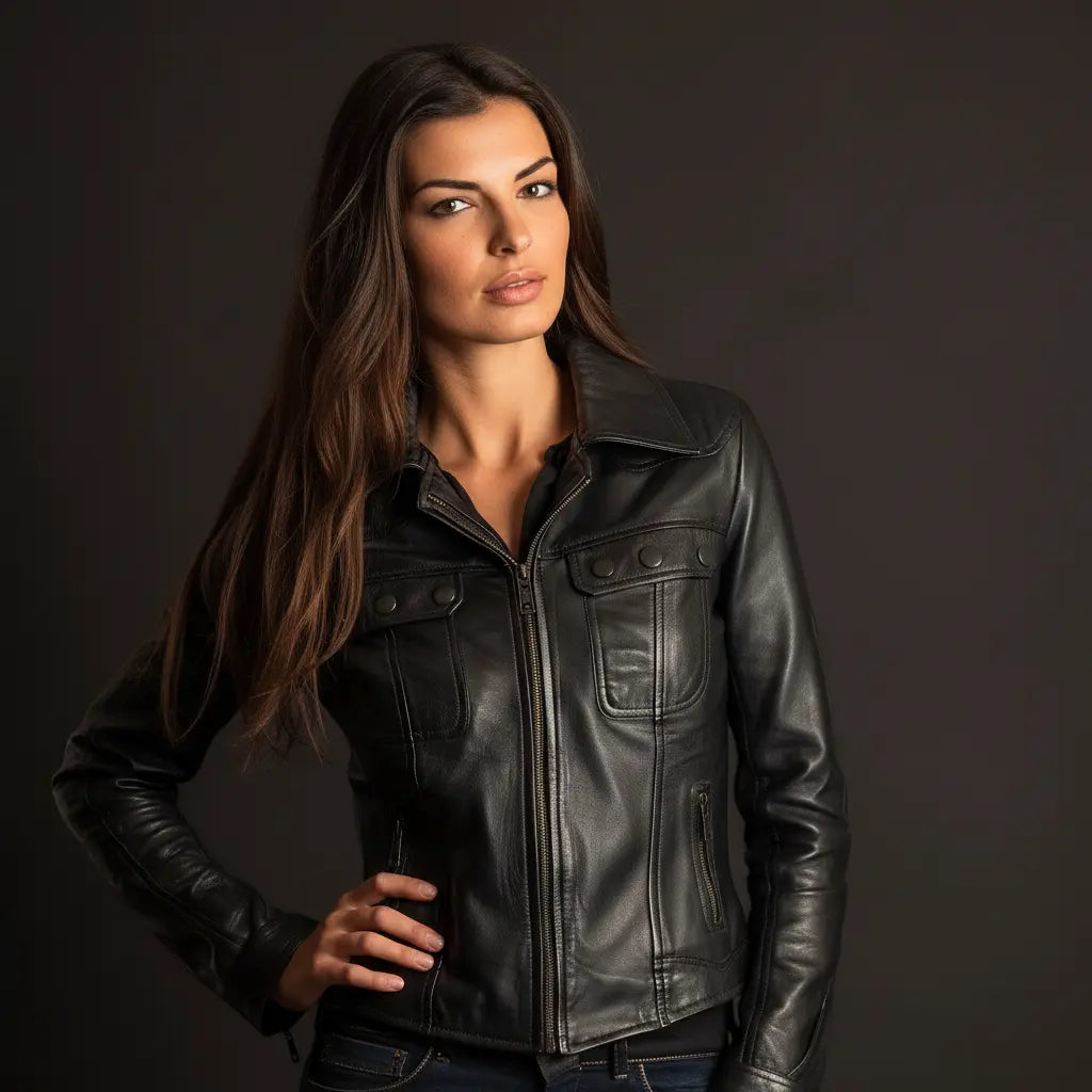 Mila Jacket Black - Nappa Leather