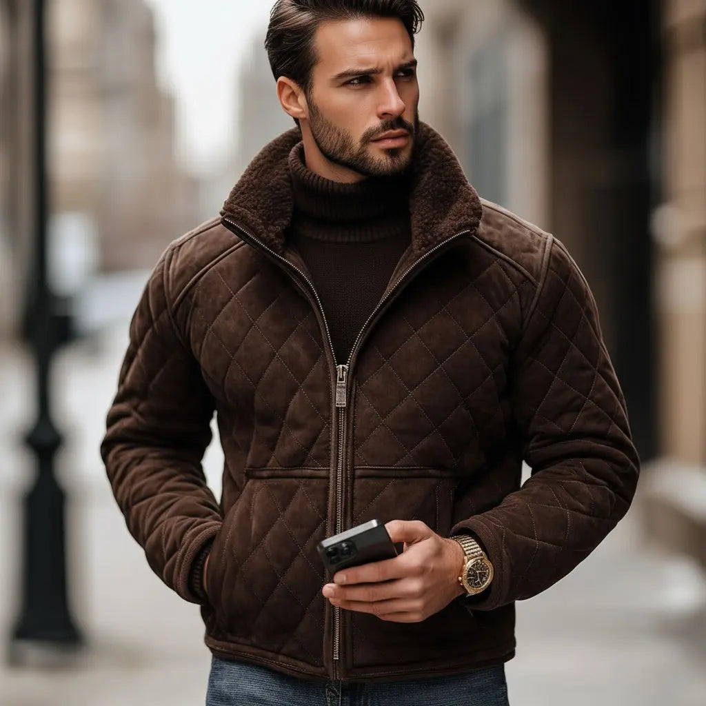 Polaris Jacket Brown - Nappa Suede