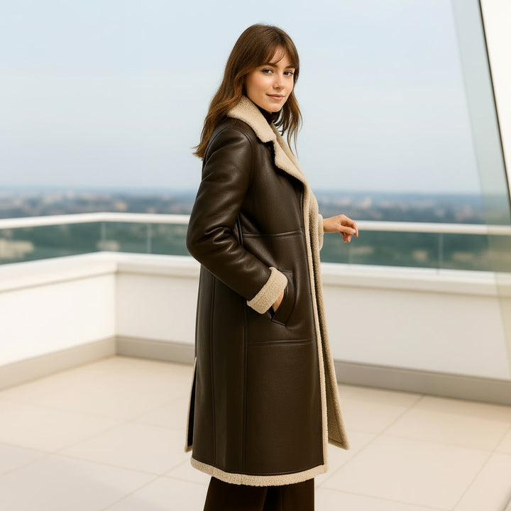 Quinn Long Coat Nappa Leather