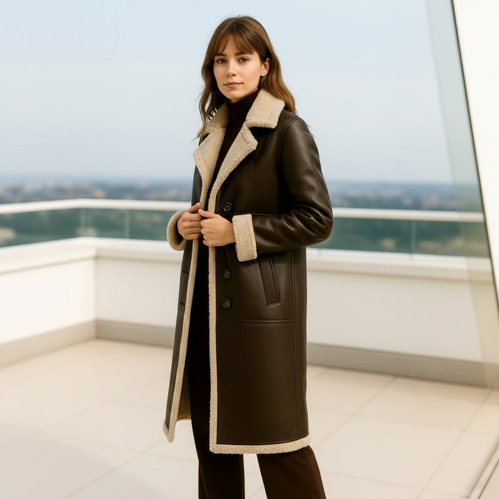 Quinn Long Coat Nappa Leather