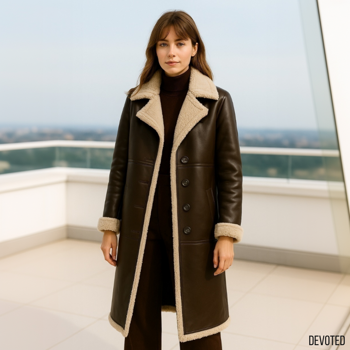 Quinn Long Coat Nappa Leather