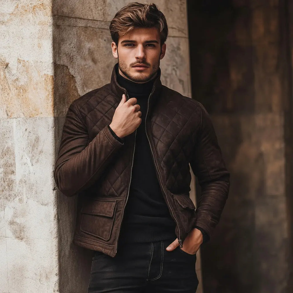 Raven Jacket Brown - Nappa Suede