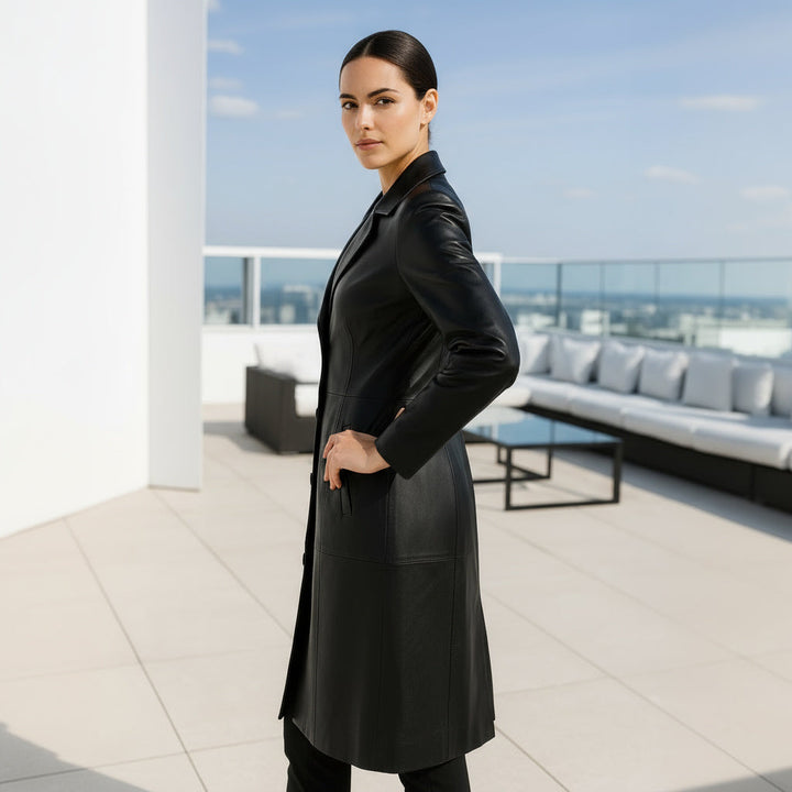 Rose Long Coat Nappa Leather
