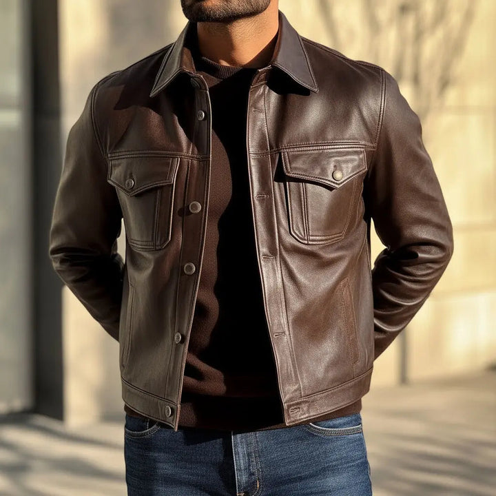 Skyraider Jacket - SALE Chocolate - Nappa Leather